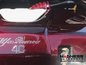 Alfa Romeo 4C Carbon Fiber Engine Cover - Red Candy